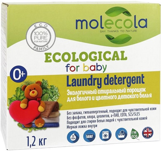 MOLECOLA Стиральный порошок для детского белья 1,2кг