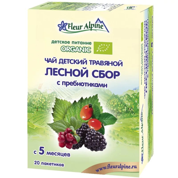 Fleur Alpine Чай Лесной сбор с пребиотиками Органик № 20пак с 5мес