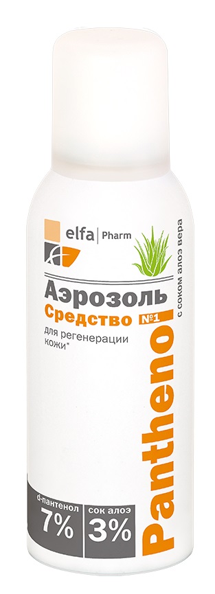 Пантенол аэрозоль 150 мл 7% с соком Алоэ вера ELFA PHARM