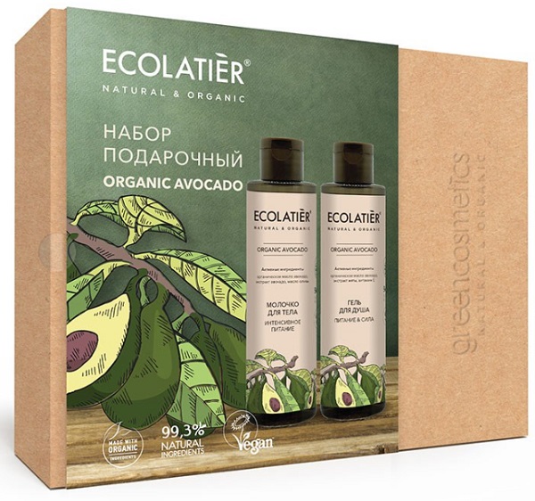 Подарочный набор AVOCADO гель для душа и молочко для тела ECOLATIER