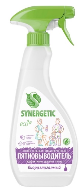 SYNERGETIC Пятновыводитель для предварительной обработки пятен гипоаллергенный биоразлагаемый 500мл