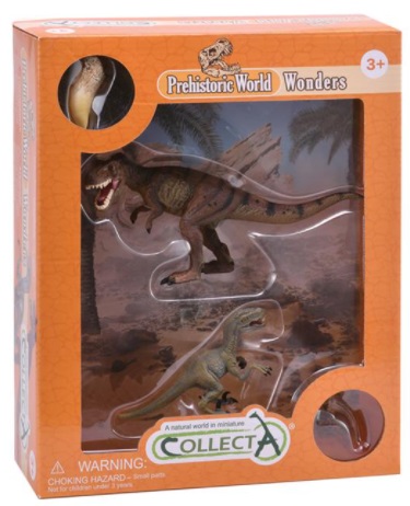 COLLECTA Тираннозавр L 19см и Велоцираптор 11см арт.89126 Фигурка животных