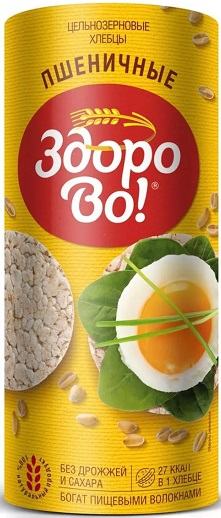 Здорово! Хлебцы цельнозерновые Пшеничные 150г