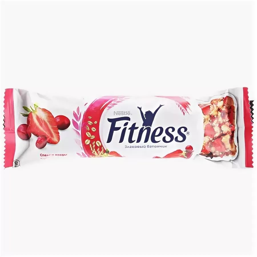 Nestle Фитнес Злаковый  батончик Клубника Клюква 23,5г