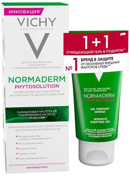 Vichy NORMADERM Phytosolution флюид 50 мл + гель 50 мл