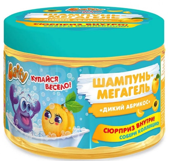 Baffy Шампунь мегагель Дикий Абрикос с сюрпризом 300мл