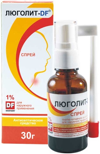 Люголит DF спрей для горла 1% 30 г