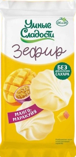 Di&Di Умные сладости Зефир Манго-маракуйя 50г со стевией
