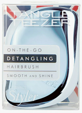 TANGLE TEEZER расческа Compact Styler Sky Blue Delight Chrome