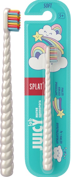 Зубная щетка SPLAT Juicy Lab Unimagic Единорог жемчужная Детская