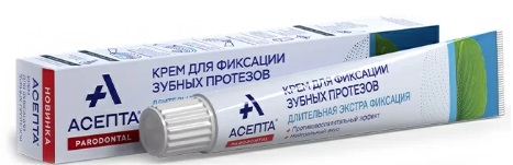 Крем для фиксации зубных протезов АСЕПТА Мятный 40 мл
