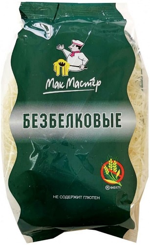 Мак Мастер Макароны Безбелковые Вермишель 350г