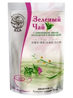 Черный дракон Чай зеленый с лимонником,мятой,календулой и незабудкой 100г