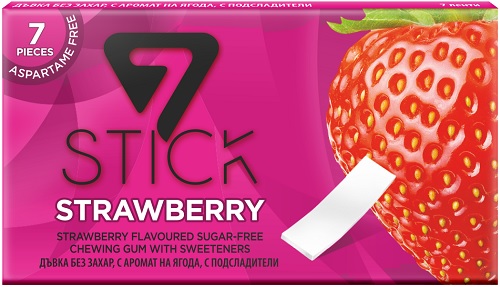 Жвачка STICK Strawberry Клубника 14,5 гр 7 пластинок 