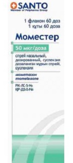 Моместер назальный спрей 50 мкг/доза 60 доз ( мометазон )