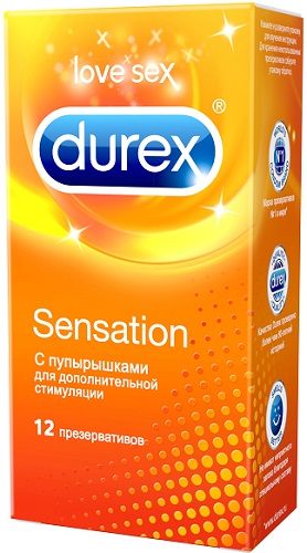 Презервативы DUREX Sensation 12шт с Пупырышками