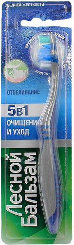 Зубная щетка ЛЕСНОЙ БАЛЬЗАМ 5в1 Medium Синяя