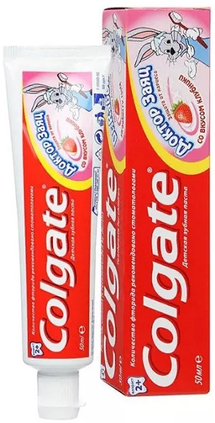 Зубная паста COLGATE Доктор заяц со вкусом Клубники 50 мл детская 2+