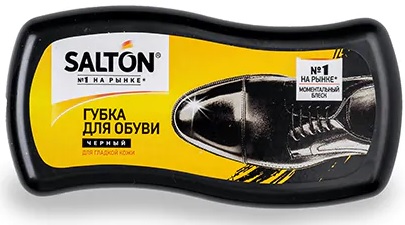 SALTON Губка Волна для обуви из гладкой кожи Черный