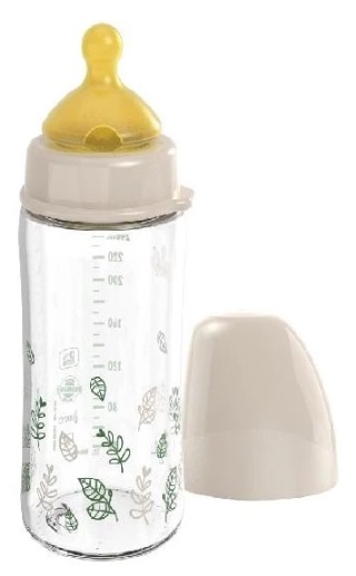 Бутылочка Пластиковая NIP 260мл Соска Латексная 0м+ Cherry Green для девочки