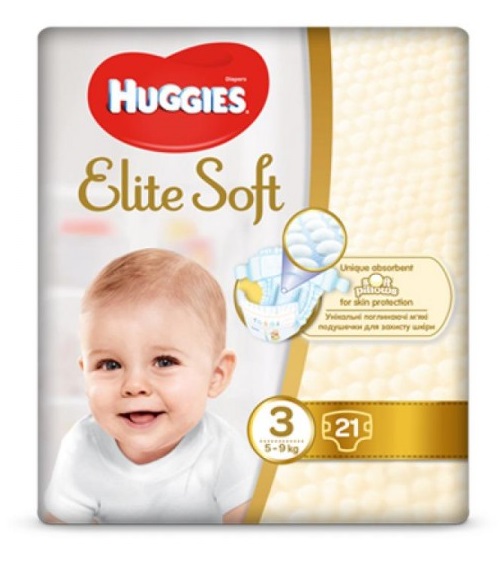Подгузники для детей HUGGIES ELITE SOFT №3 (5-9кг) 21шт