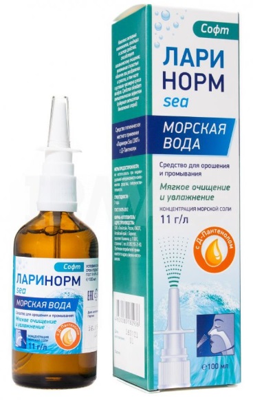 Ларинорм Sea Софт Морская соль с Д-Пантенолом 100мл