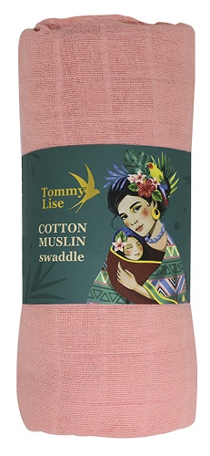 Пеленка детская муслиновая TOMMY LISE Coral Almond 120*120 ref.701314