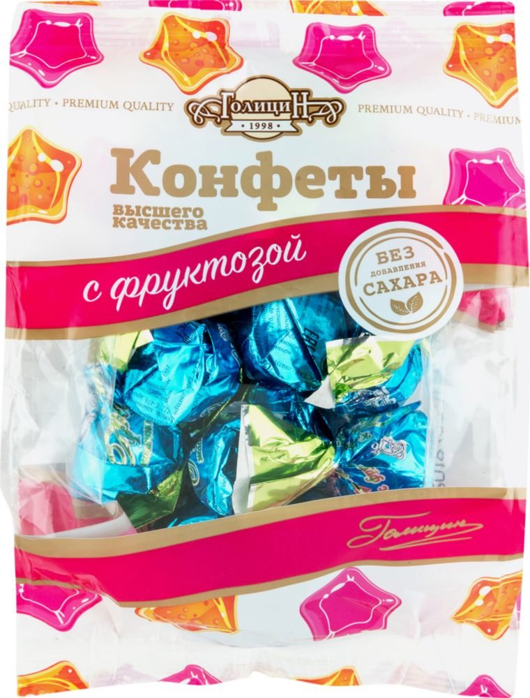 Голицин Конфеты Пралине молочное с фруктозой 180,0