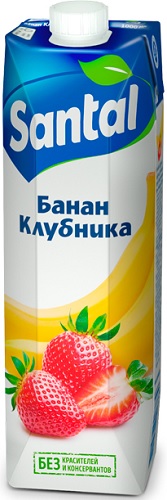 Santal Нектар Банан Клубника 1л т/пак