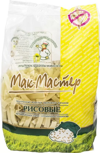 Мак Мастер Макароны Рисовые Треугольный Рожок 300г