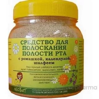 Леовит Средство с ромашкой, календулой, шалфеем для полоскания полости рта 250г  #&