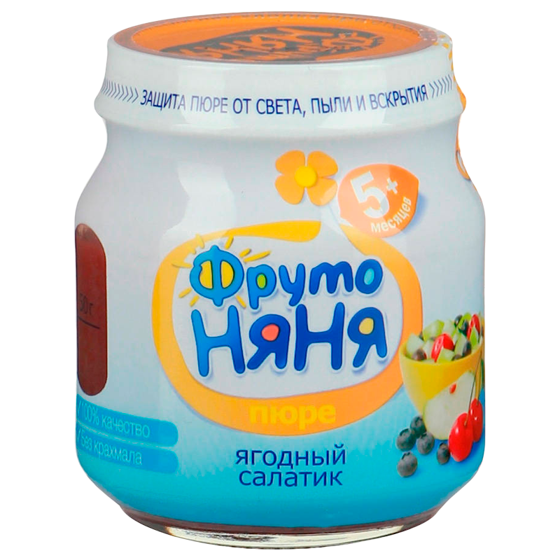 ФрутоНяня Пюре Ягодный салатик 100г с 5 мес.