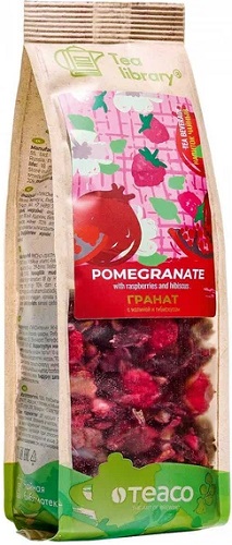 Чай Гранат с малиной и гибискусом 100г Чайная библиотека