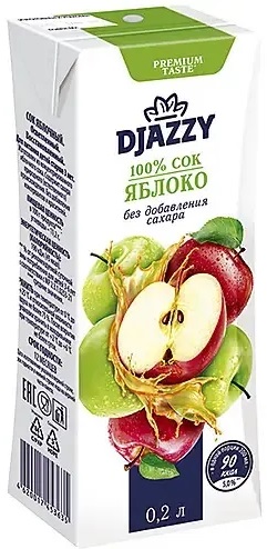 Djazzy Сок Яблочный 0,2л