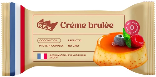 Protein Rex Пирожное Протеиновое Крем-брюлле 40г