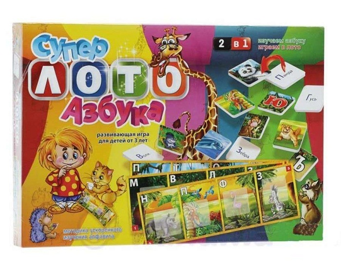Развивающая игра 3+ Супер Лото Азбука арт.11249