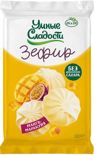 Di&Di Умные сладости Зефир Манго-маракуйя 150г со стевией