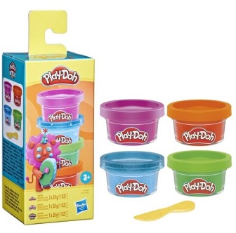 Play Doh Набор мини пластилина из 4-х банок в ассорт.