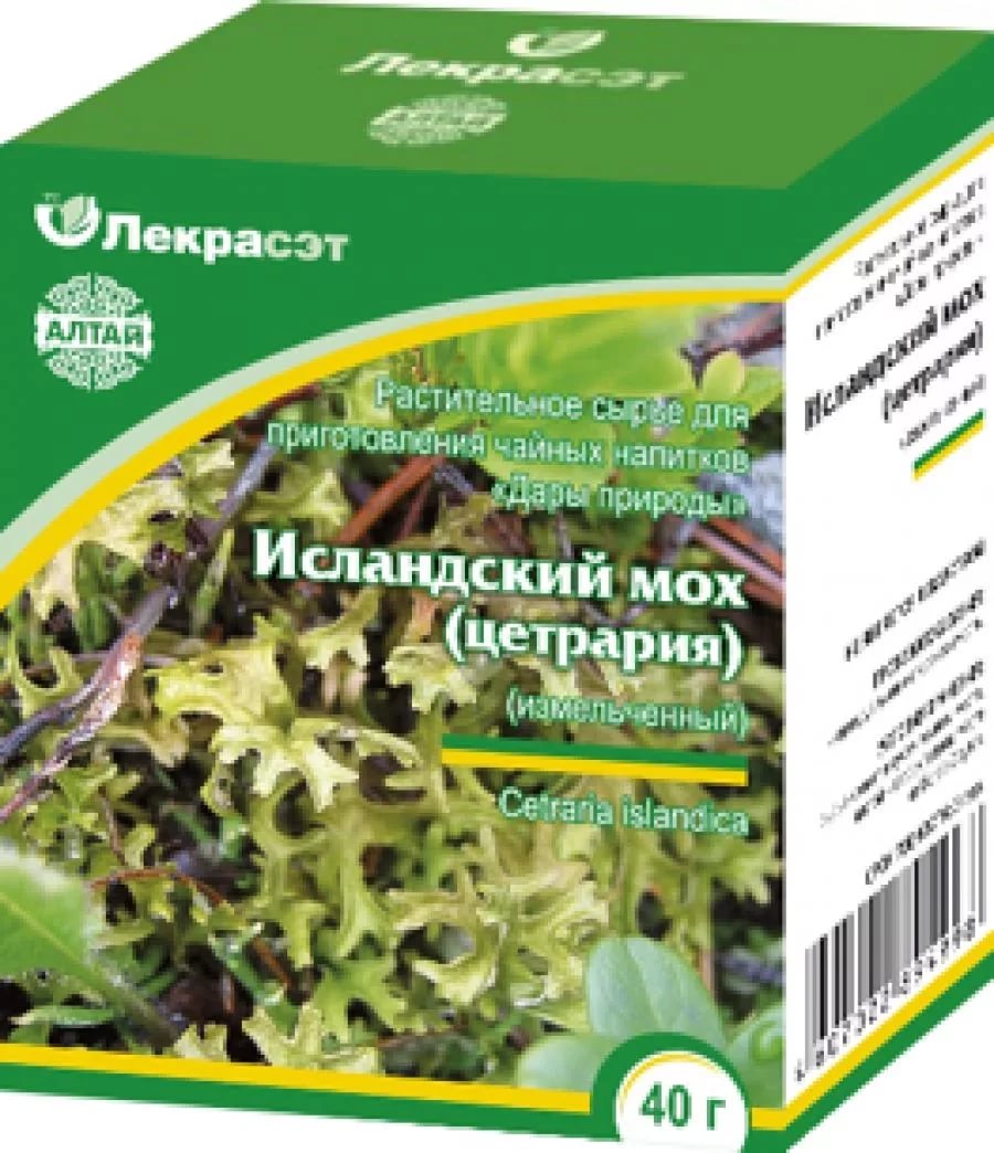 Лекрасэт Исландский мох( цетрария) 40г