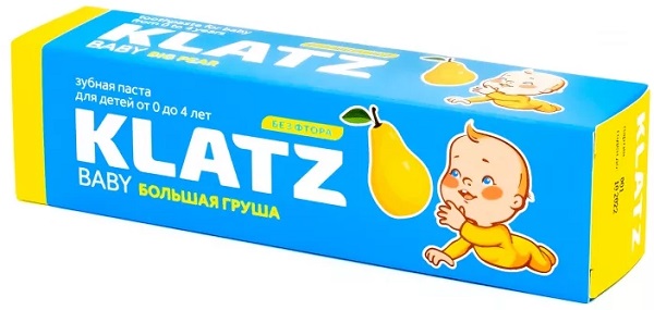Зубная паста KLATZ Baby Большая груша без фтора 40 мл