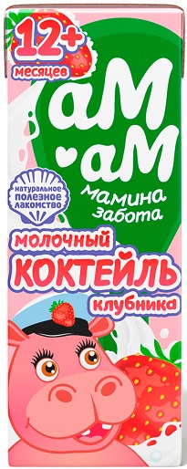 Ам-Ам Коктейль молочный Клубника 200мл