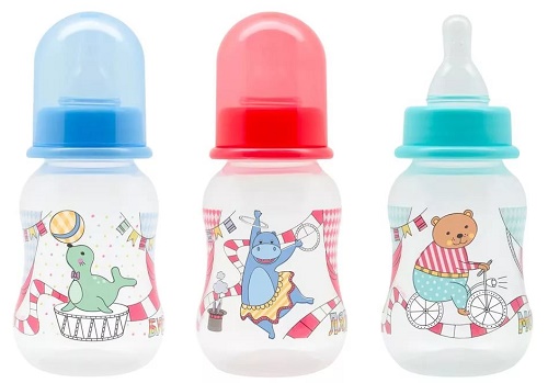 Бутылочка Пластиковая JUST LUBBY 125мл Соска Силиконовая уз/г 0м+ арт.16402 цв.в асс.