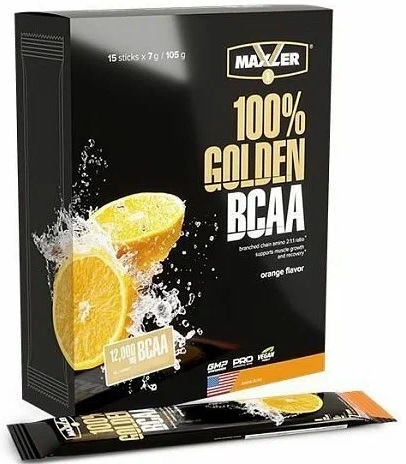 Maxler Golden ВСАА 7 г №15 стик Апельсин ( 105 г )