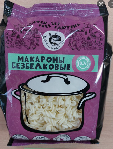 Чудесница Изделия макаронные рожки рифленые безбелковые 300,0