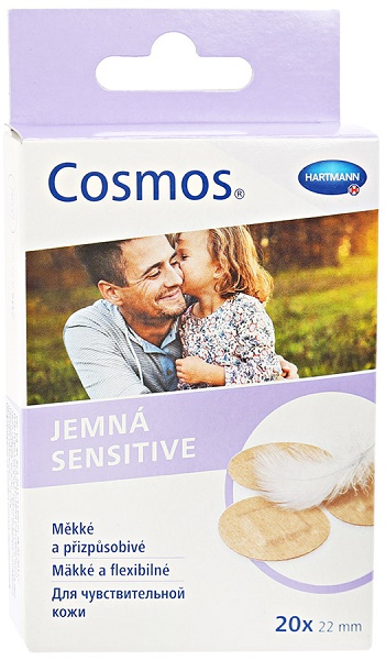 Лейкопластырь Бактерицидный COSMOS Сенситив D=22 ( 20 шт ) HARTMANN
