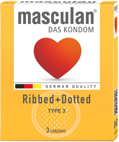 Презервативы MASCULAN Ribbed+Dotted 3шт С колечками и пупырышками