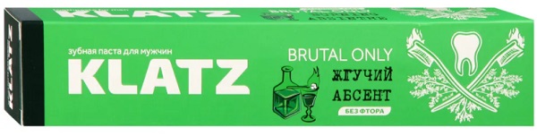Зубная паста KLATZ Brutal Only для мужчин Жгучий абсент 75 мл
