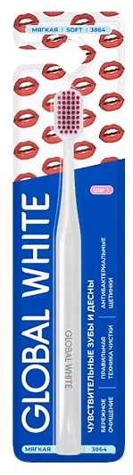 Зубная щетка GLOBAL WHITE Soft Чувствительные зубы и десны