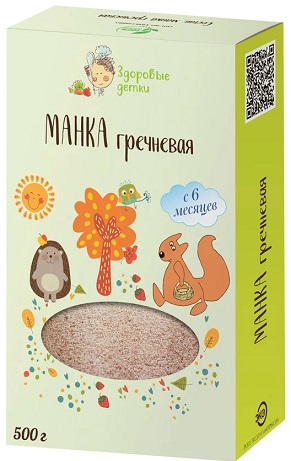 Здоровые детки Манка Гречневая 500г с 6мес.