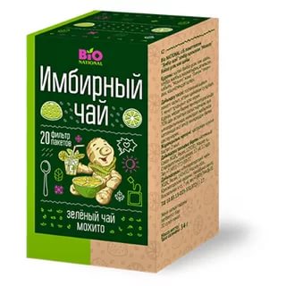 BioNational Имбирный чай зеленый мохито №20